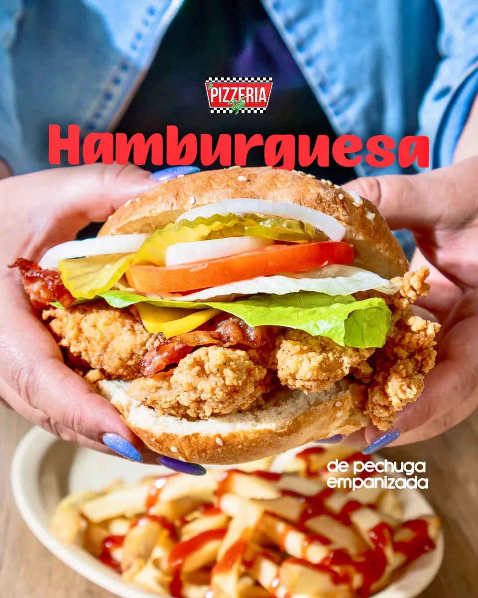 HAMBURGUESA DE PECHUGA EMPANIZADA