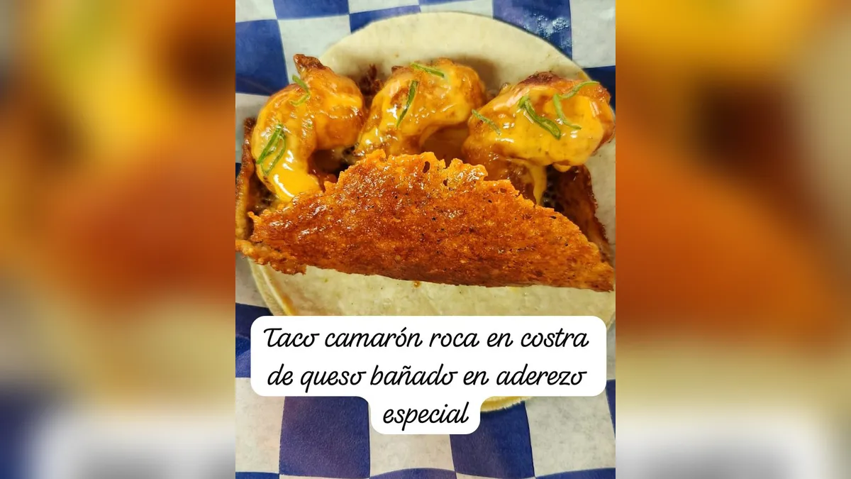 Taco de camarón roca